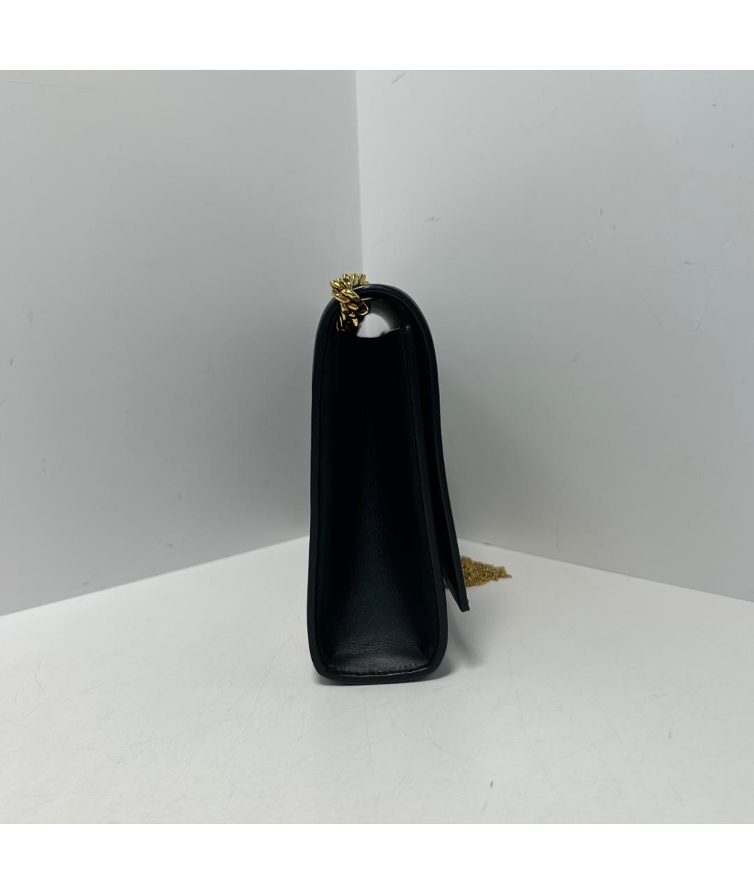 SAINT LAURENT Черная кожаная сумка через плечо, фото 9