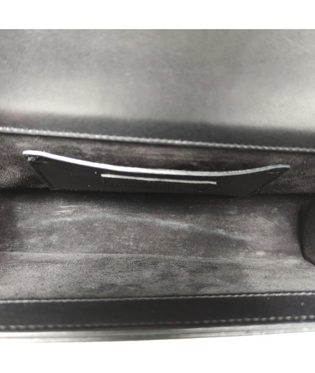 SAINT LAURENT Черная кожаная сумка через плечо, фото 7