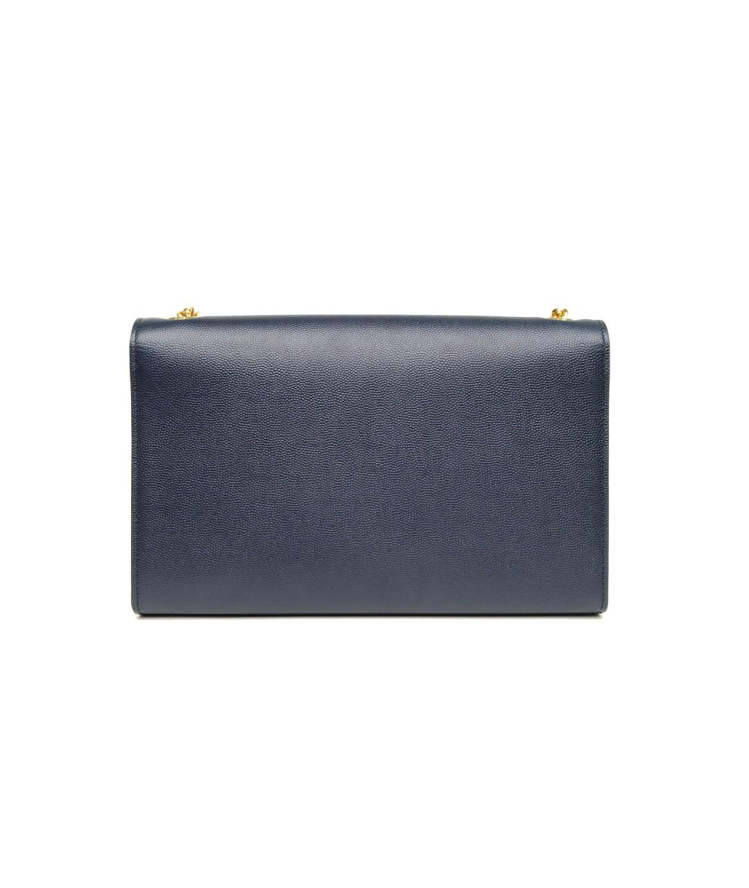 SAINT LAURENT Темно-синяя кожаная сумка через плечо, фото 4