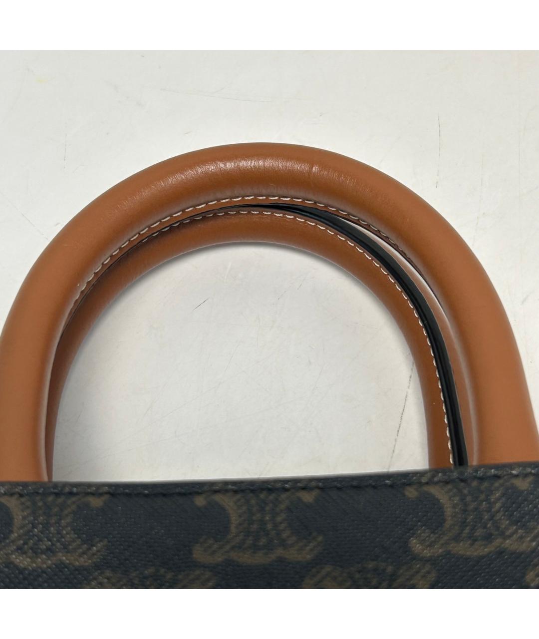 CELINE Коричневая сумка через плечо, фото 9