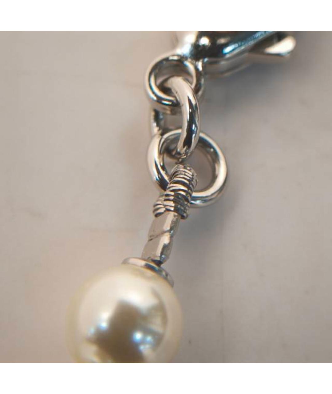 CHANEL Белый металлический браслет, фото 9