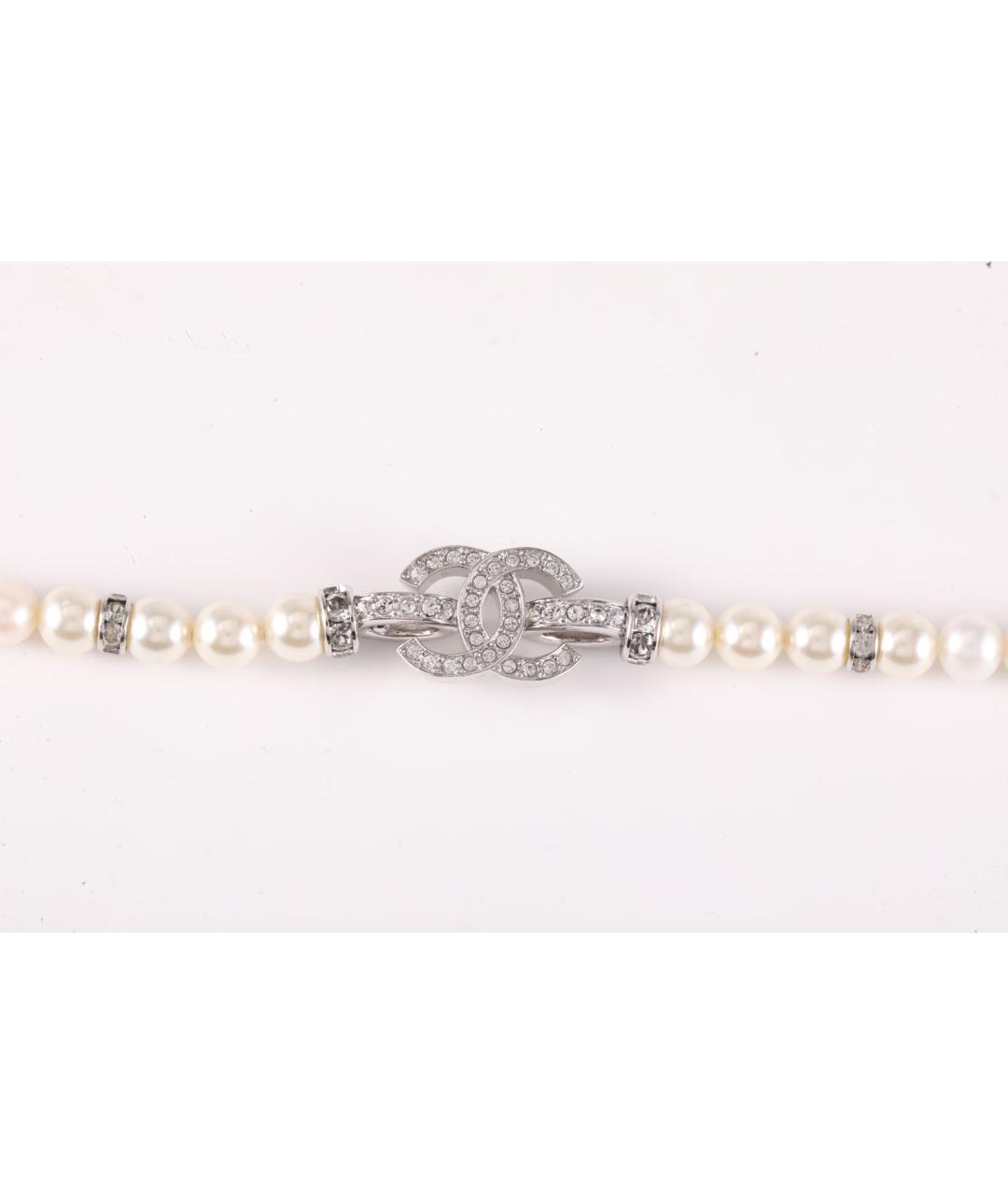 CHANEL Белый металлический браслет, фото 5