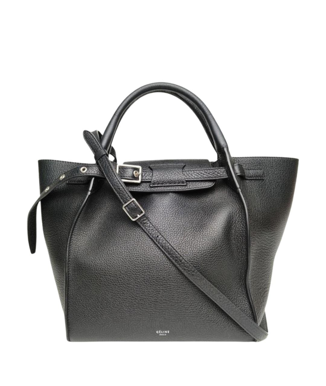 CELINE Черная кожаная сумка через плечо, фото 1