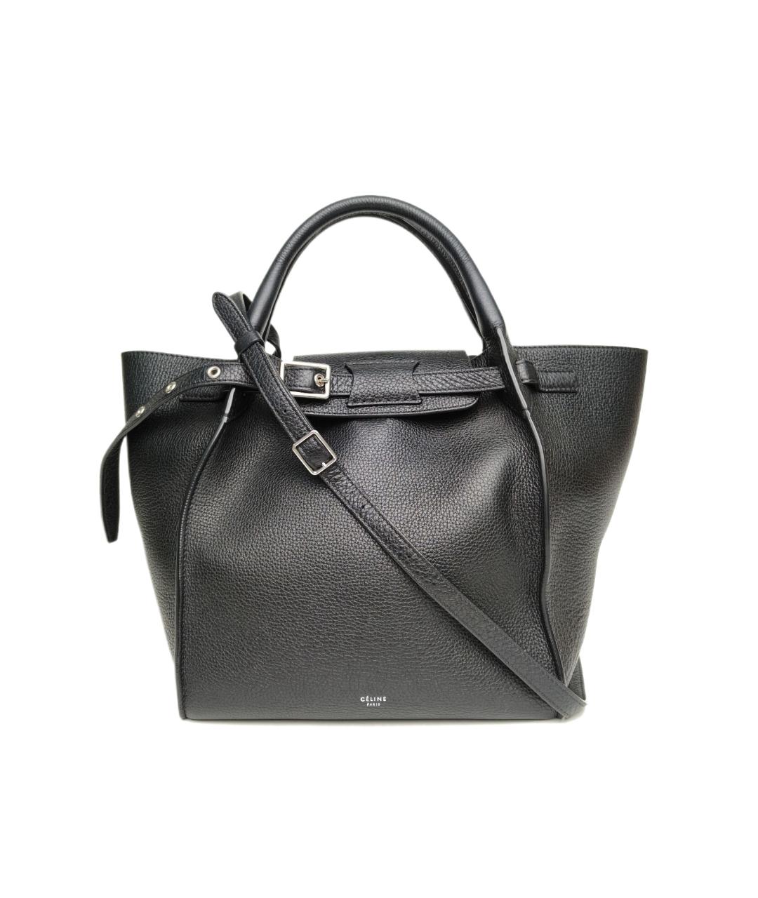 CELINE Черная кожаная сумка через плечо, фото 10