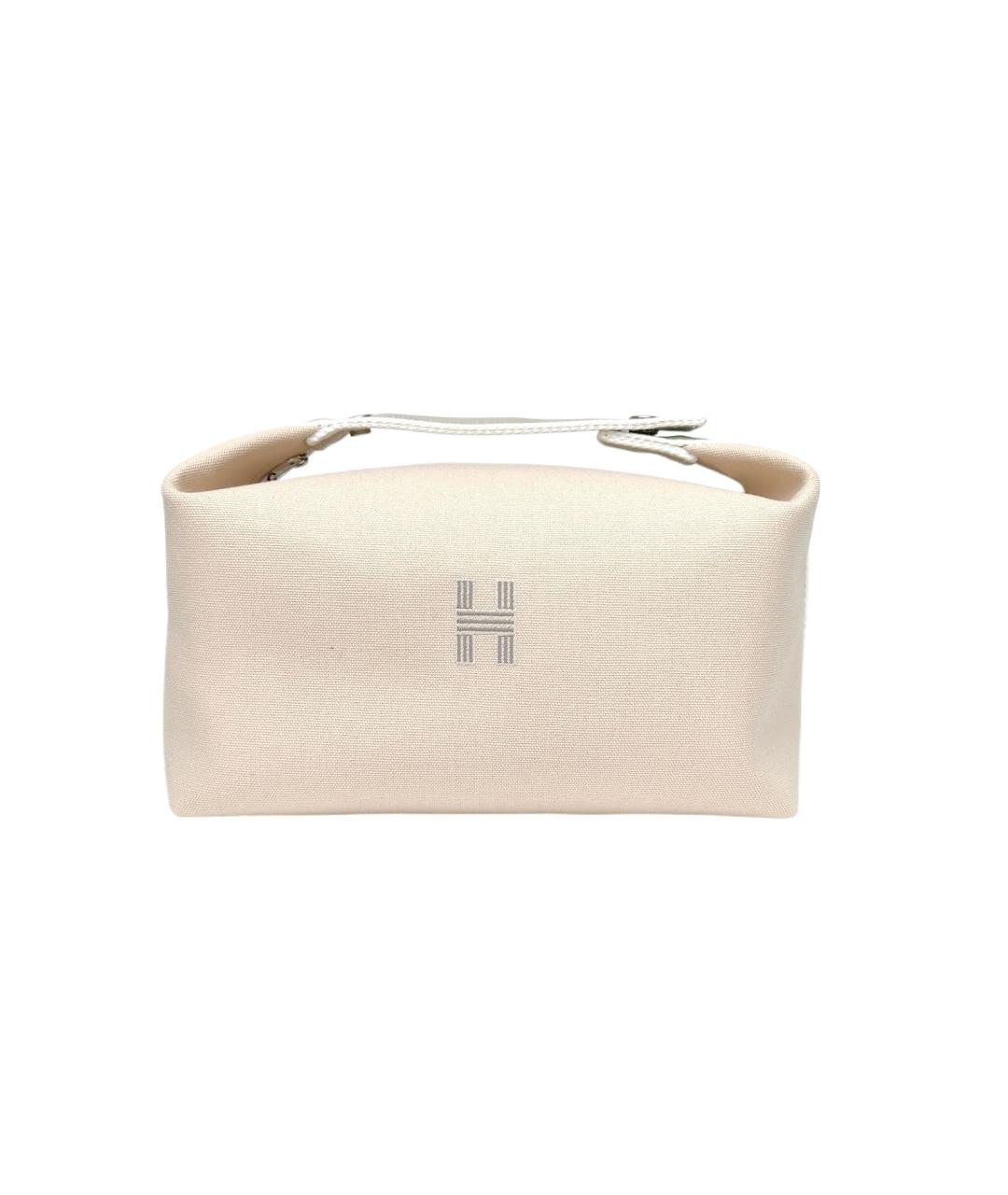 HERMES Бежевая косметичка, фото 1