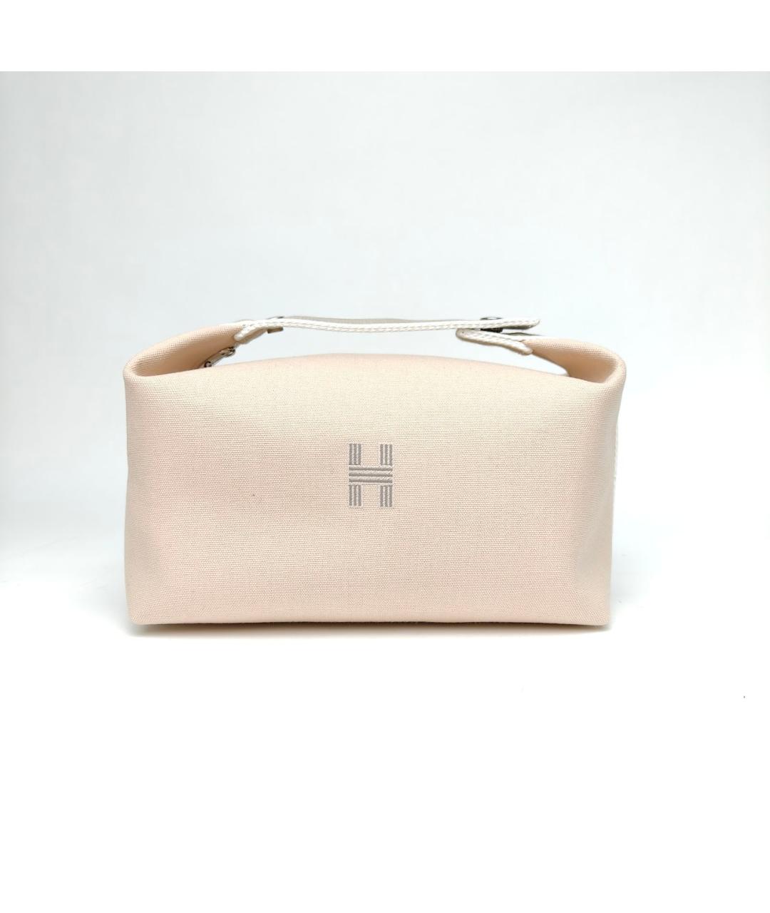 HERMES Бежевая косметичка, фото 2