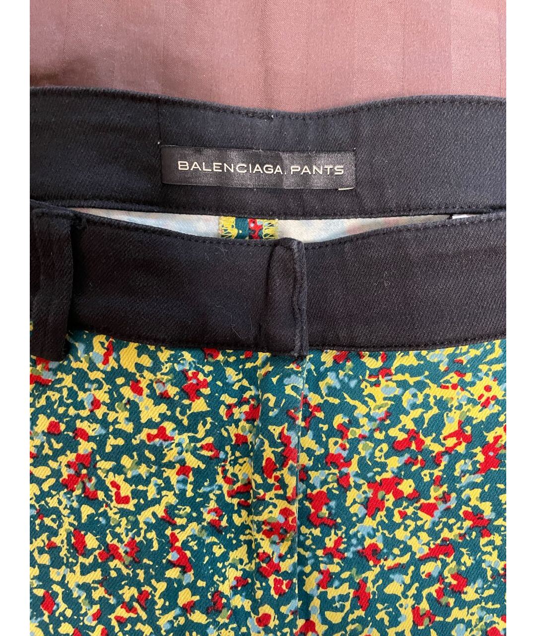BALENCIAGA Мульти хлопко-эластановые брюки узкие, фото 3