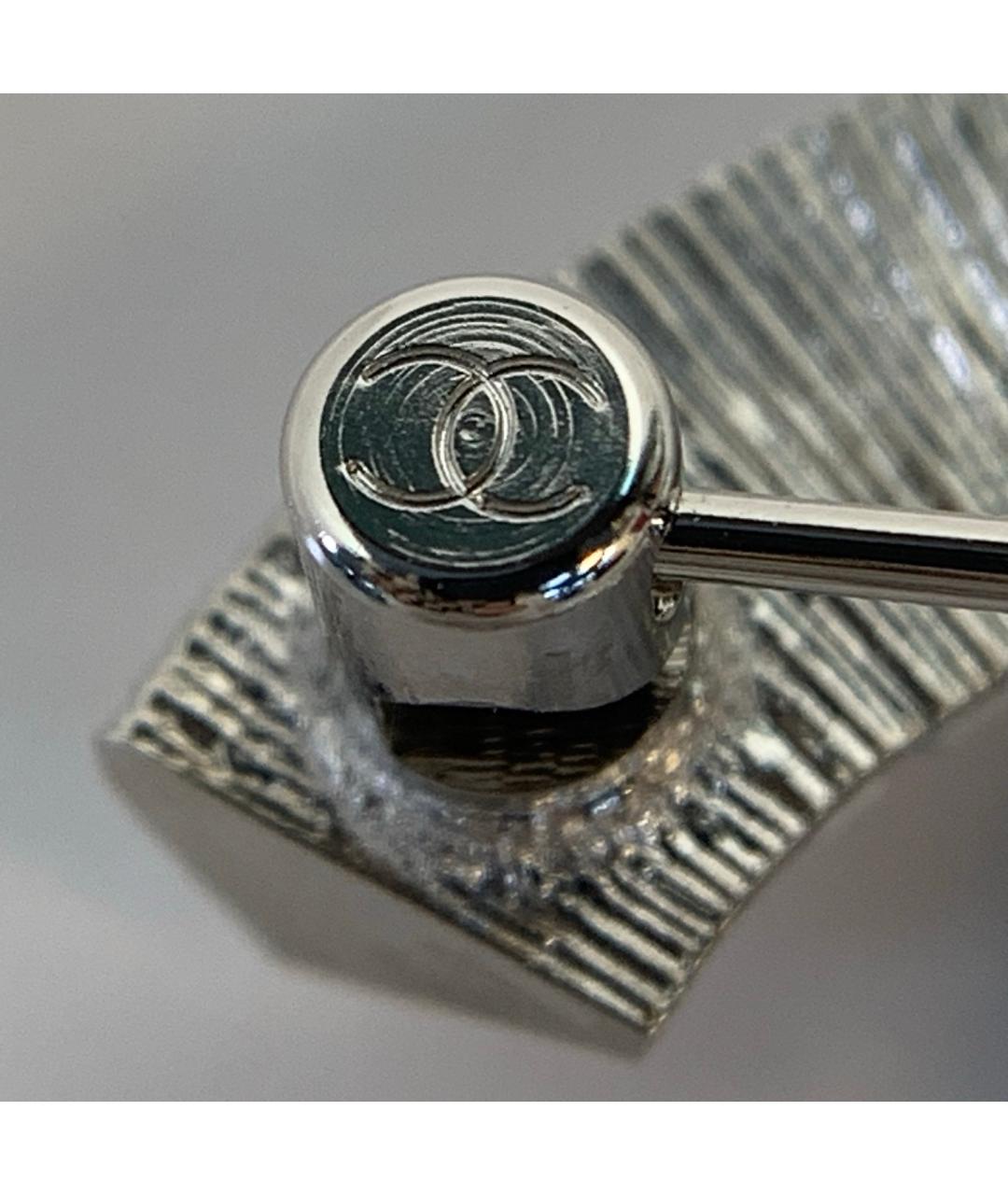 CHANEL Серебряная металлическая булавка / брошь, фото 6