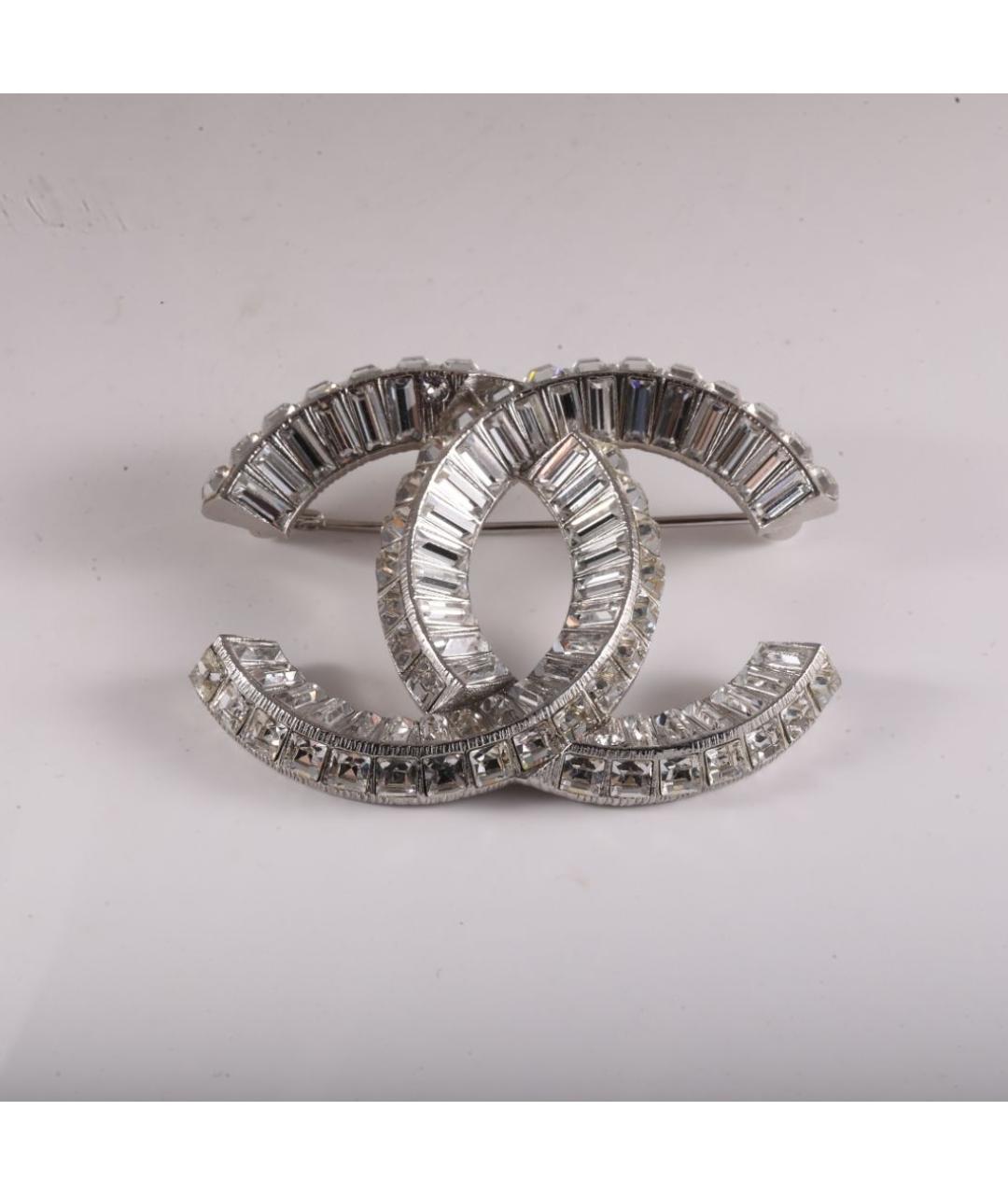 CHANEL Серебряная металлическая булавка / брошь, фото 2