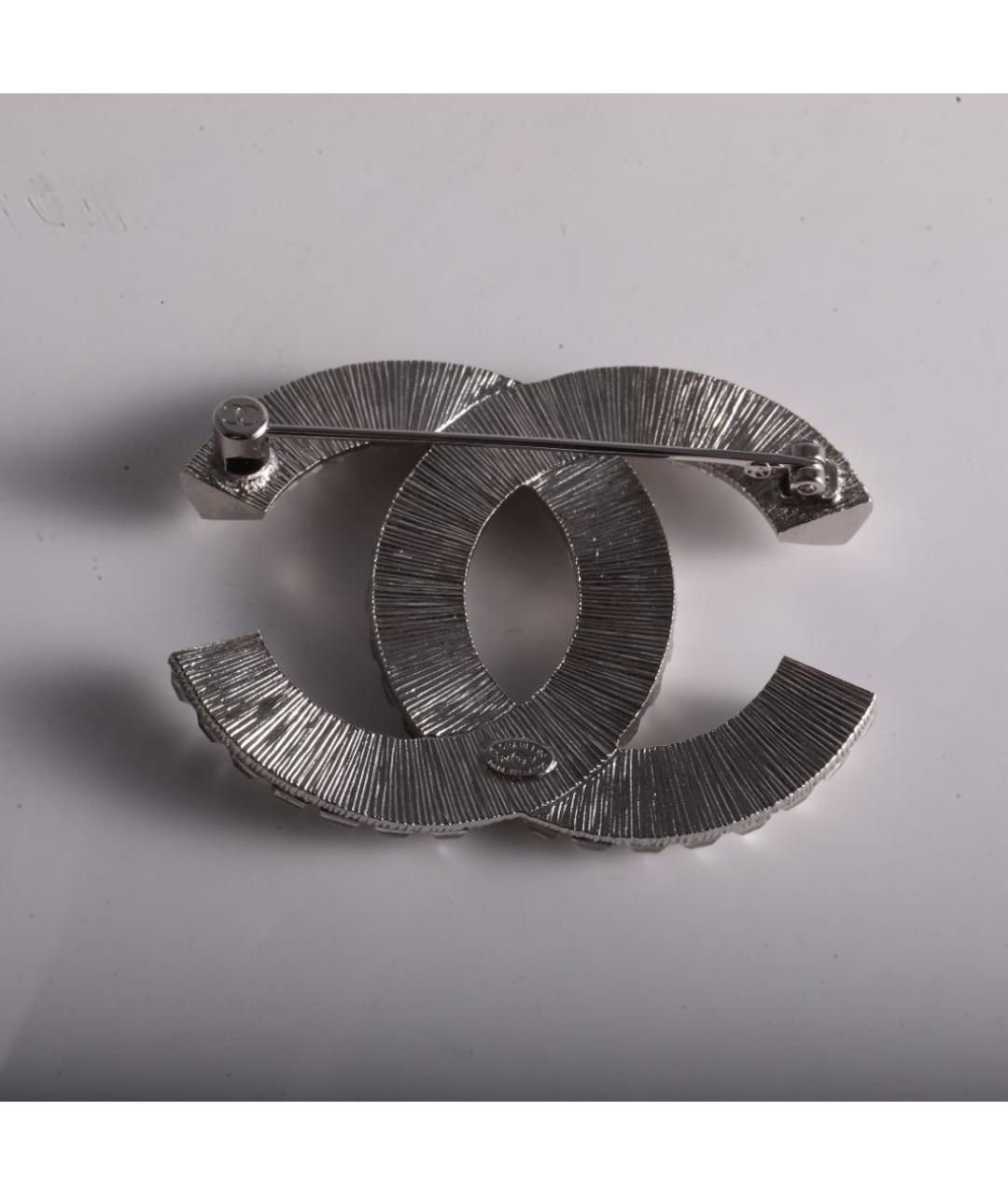 CHANEL Серебряная металлическая булавка / брошь, фото 4