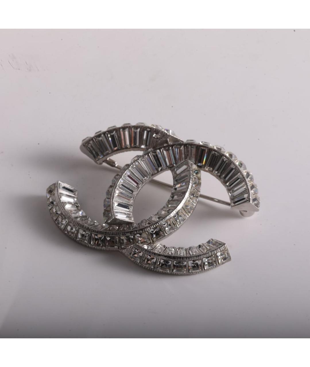 CHANEL Серебряная металлическая булавка / брошь, фото 3