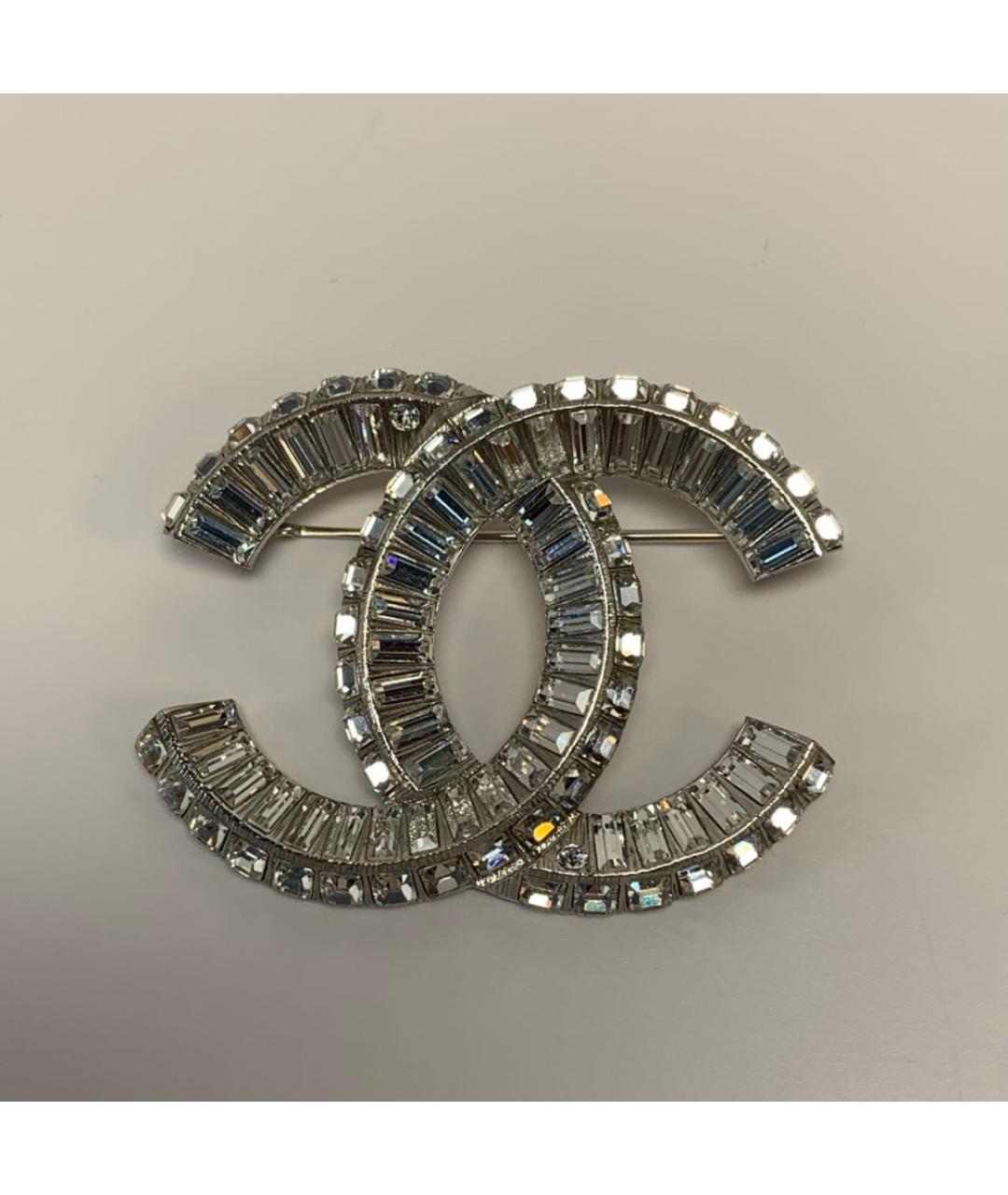 CHANEL Серебряная металлическая булавка / брошь, фото 5