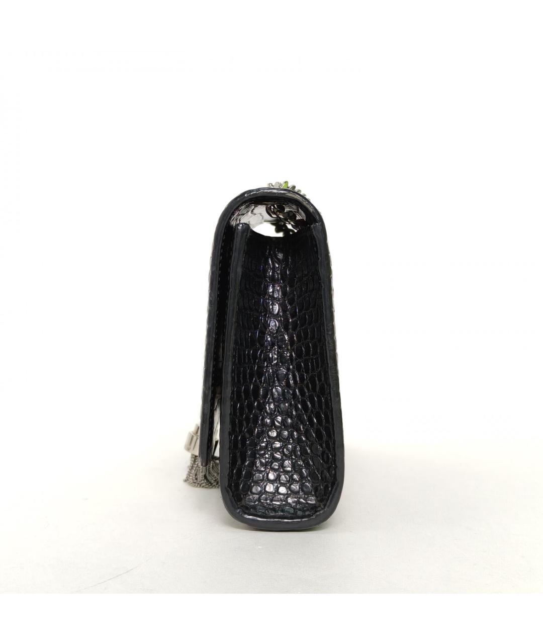 SAINT LAURENT Черная кожаная сумка через плечо, фото 5