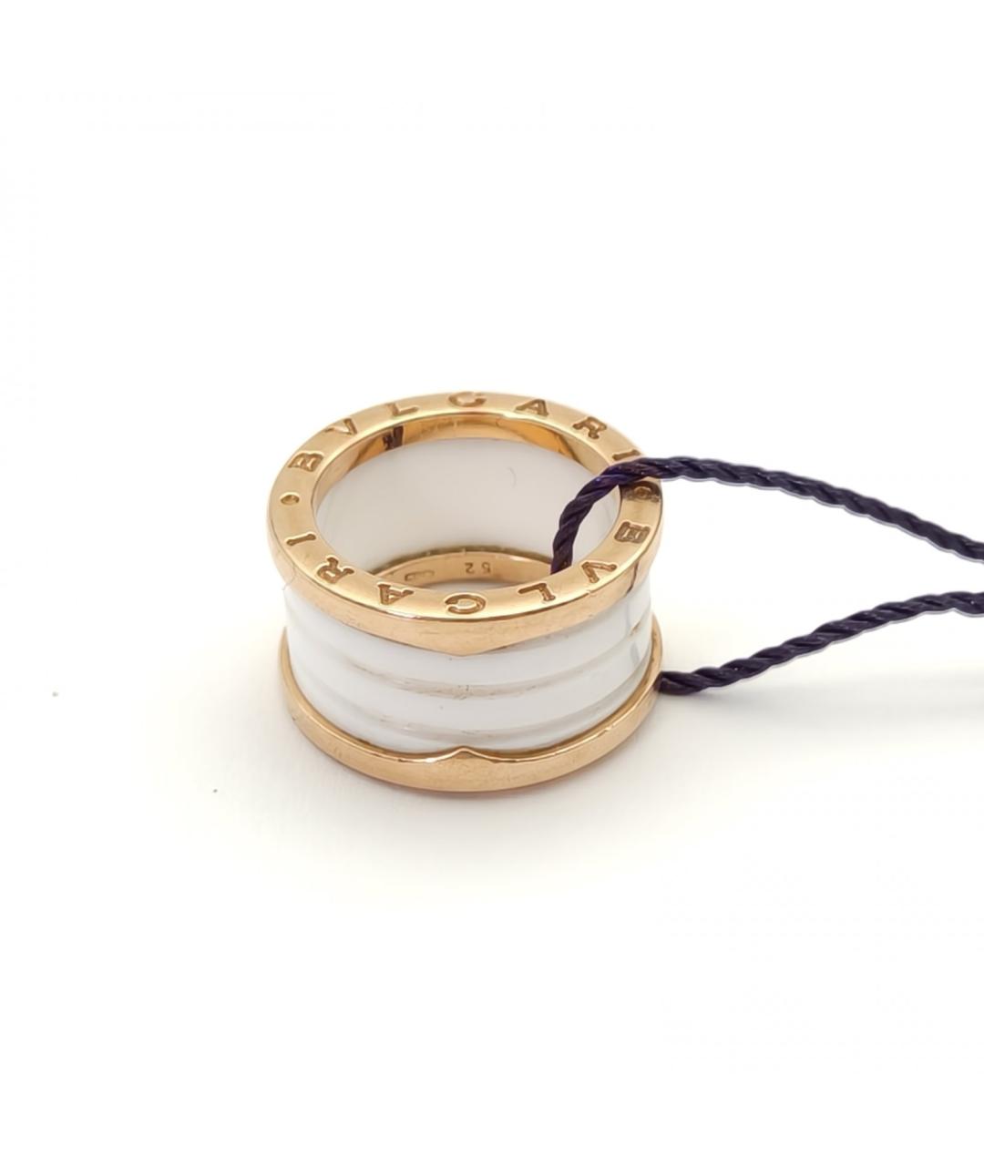 BVLGARI Белое кольцо из розового золота, фото 5