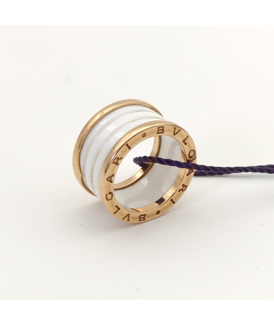 BVLGARI Белое кольцо из розового золота, фото 3