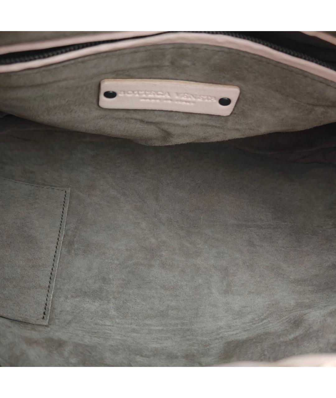 BOTTEGA VENETA Розовая кожаная сумка через плечо, фото 9