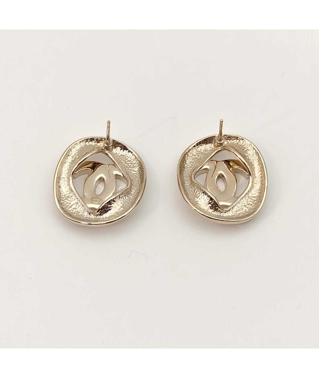 CHANEL Золотые металлические серьги, фото 6