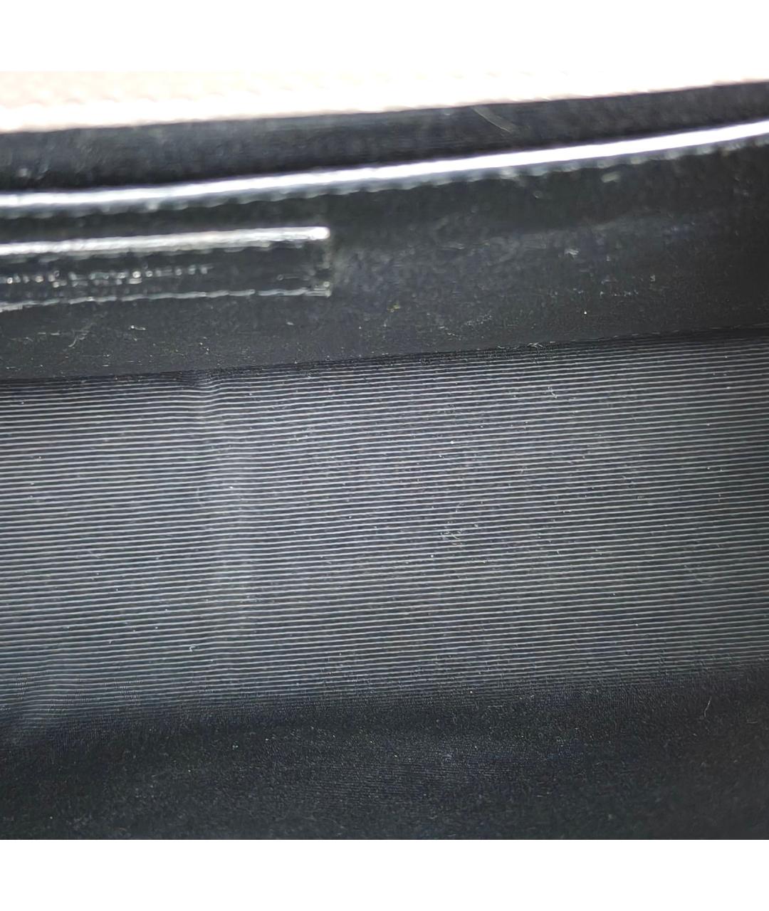 SAINT LAURENT Серая кожаная сумка через плечо, фото 8