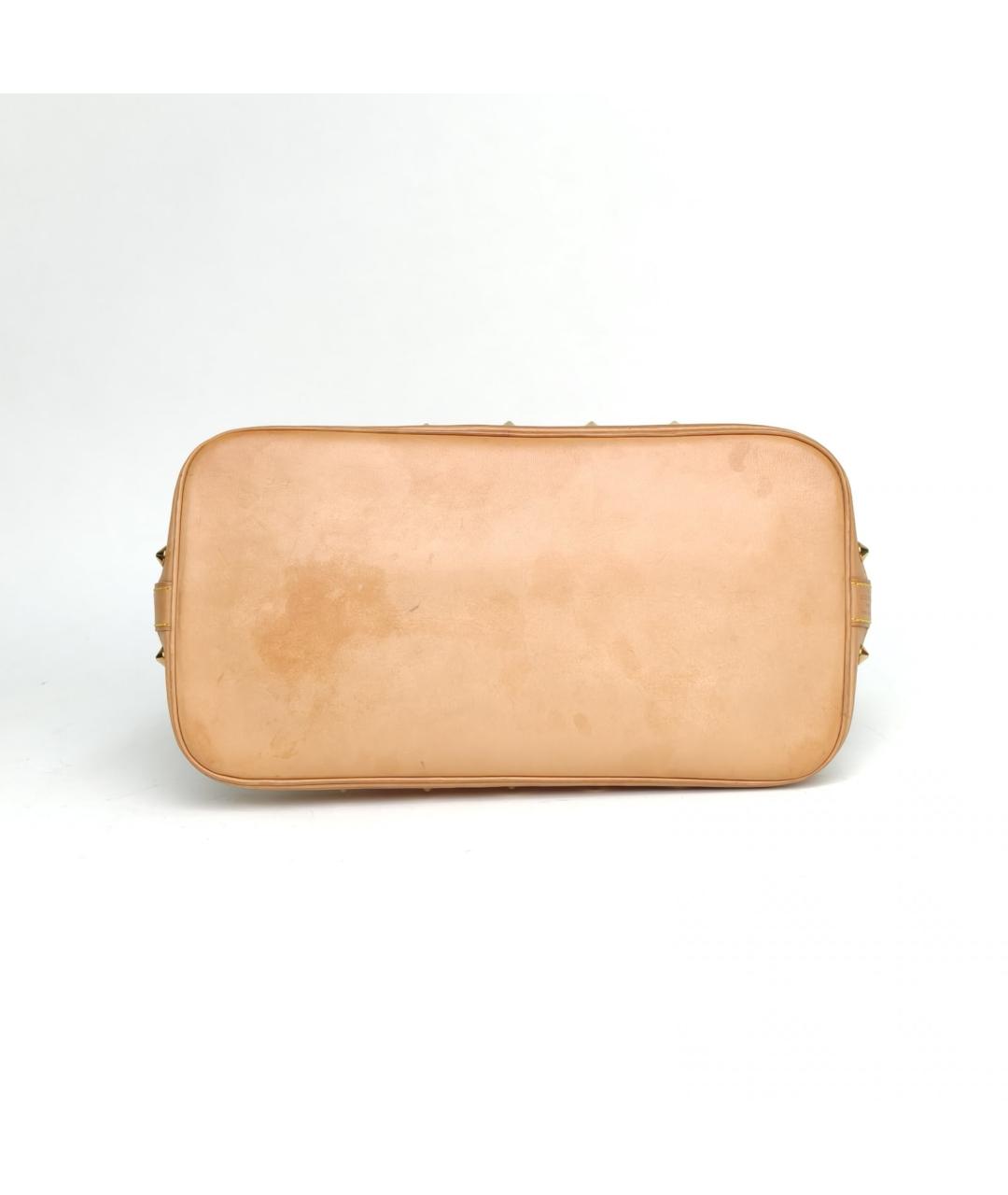 LOUIS VUITTON Белая кожаная сумка с короткими ручками, фото 6