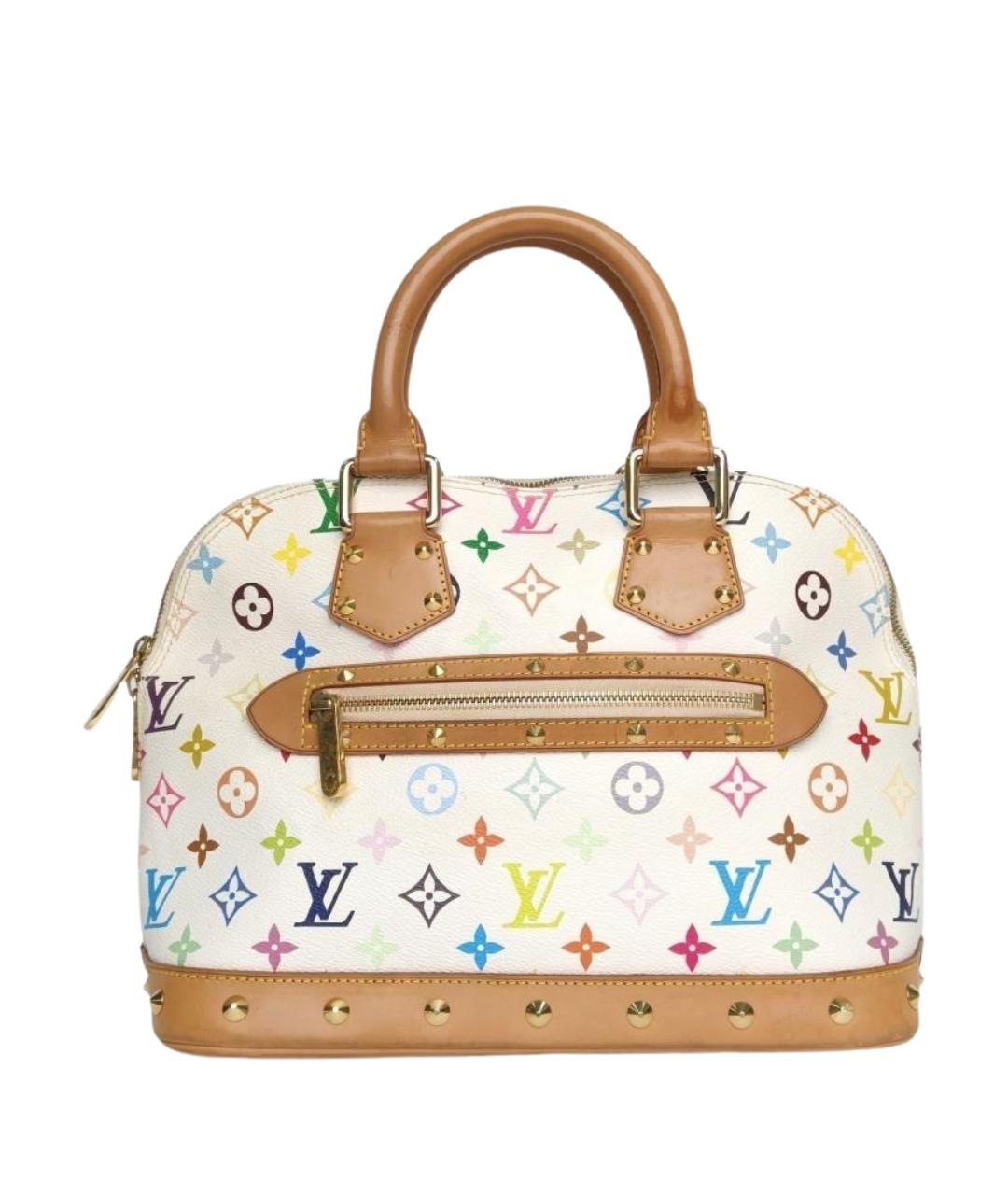 LOUIS VUITTON Белая кожаная сумка с короткими ручками, фото 1