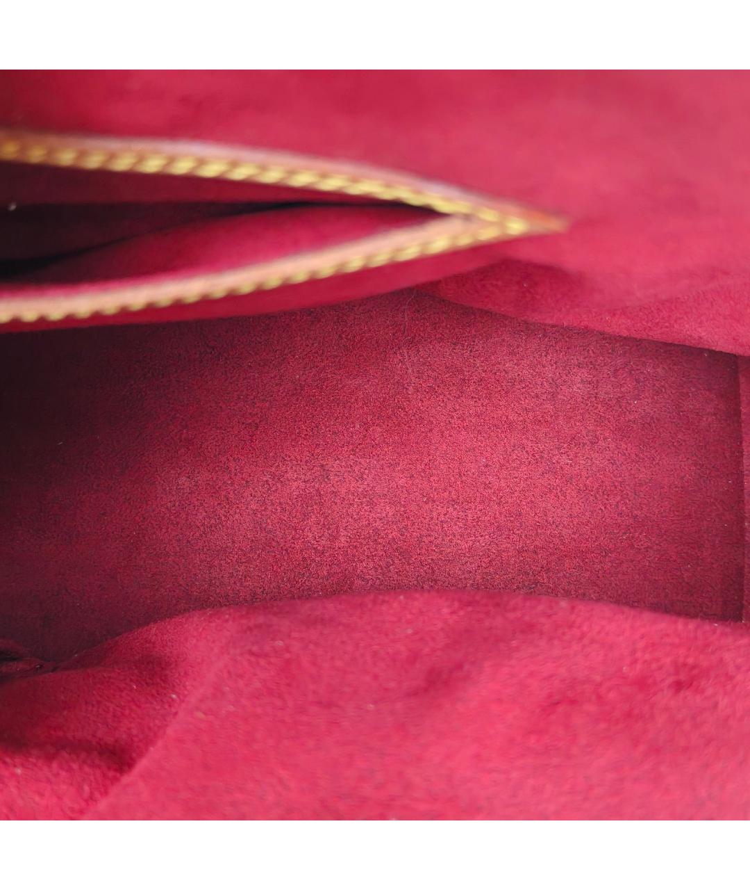 LOUIS VUITTON Белая кожаная сумка с короткими ручками, фото 7