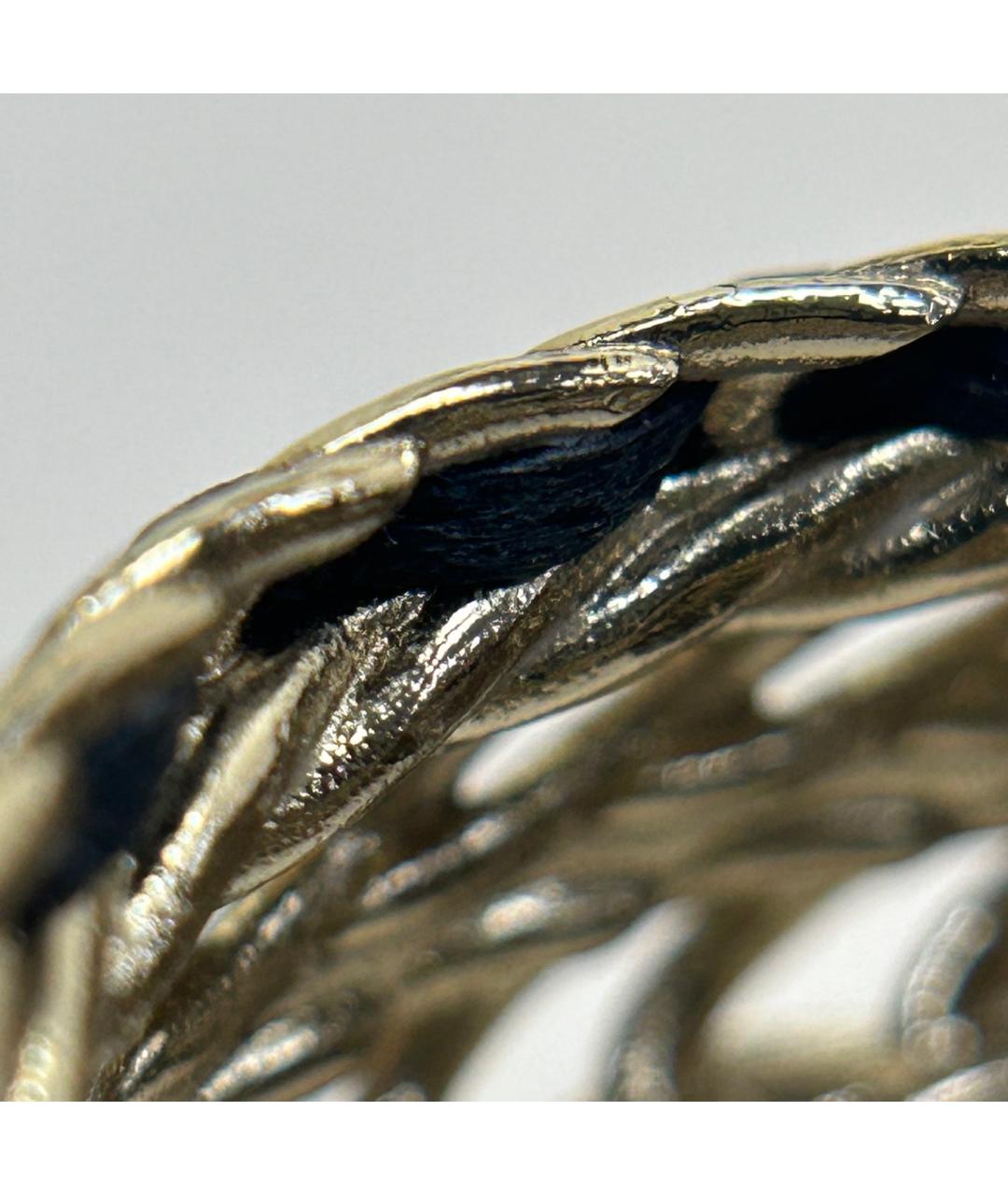 CHANEL Золотое металлическое кольцо, фото 7