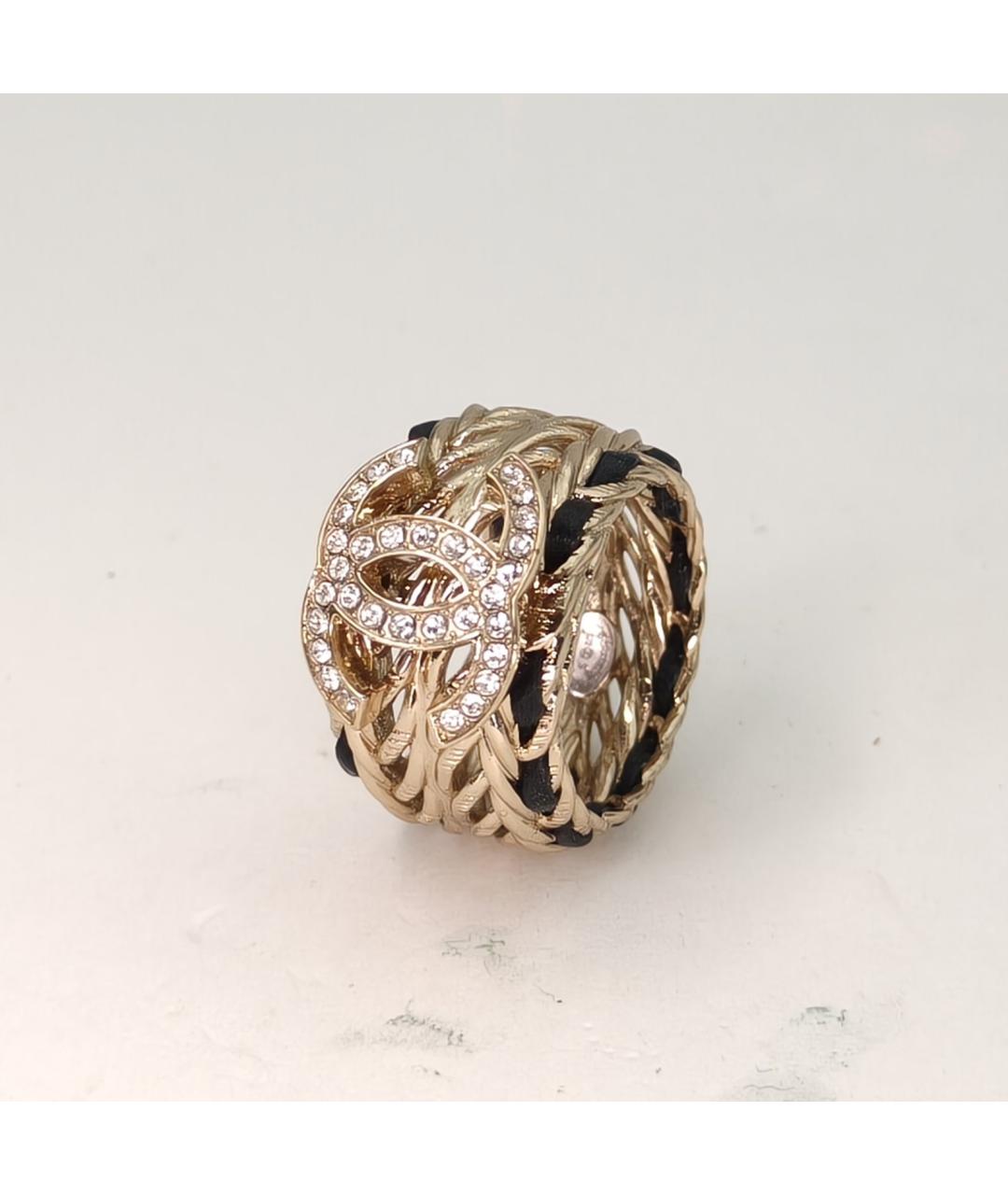 CHANEL Золотое металлическое кольцо, фото 2