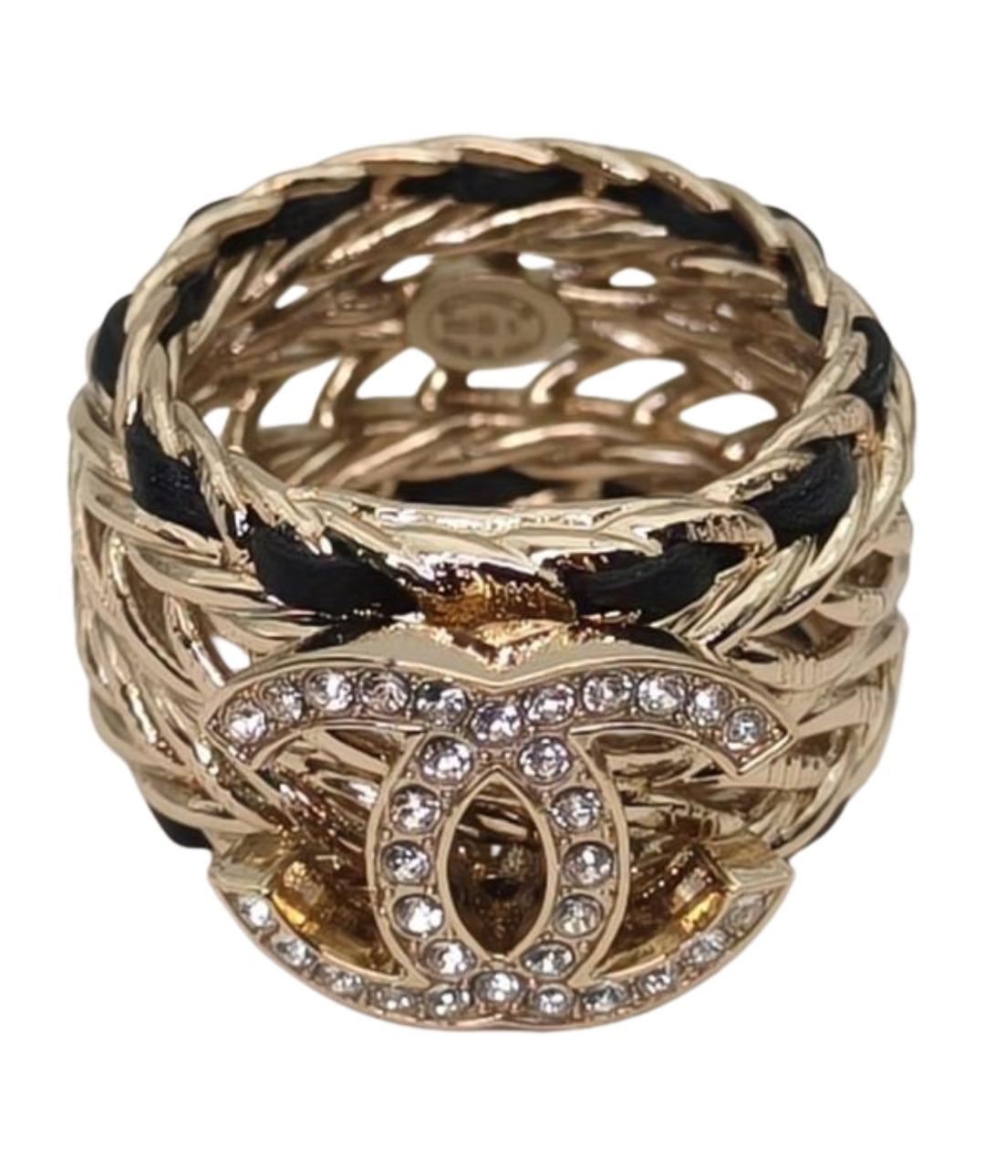 CHANEL Золотое металлическое кольцо, фото 1