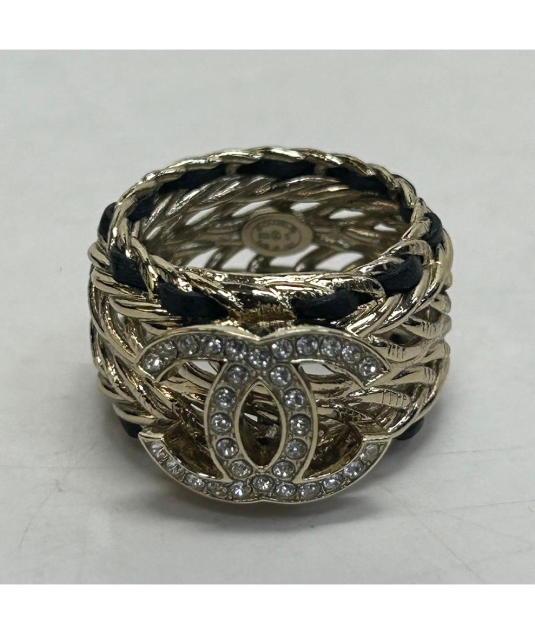 CHANEL Золотое металлическое кольцо, фото 5