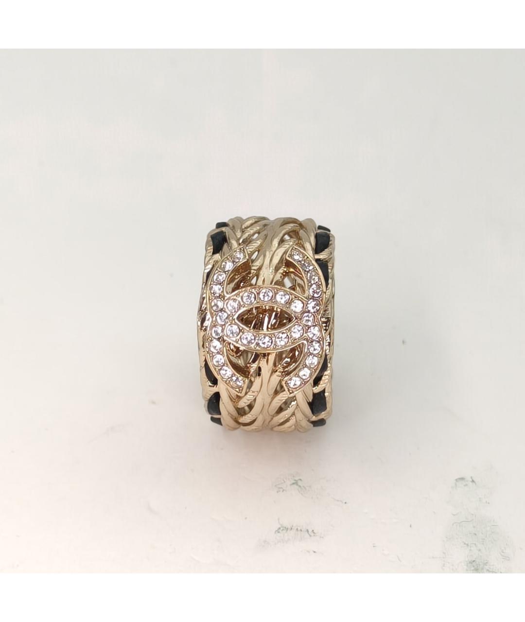 CHANEL Золотое металлическое кольцо, фото 3