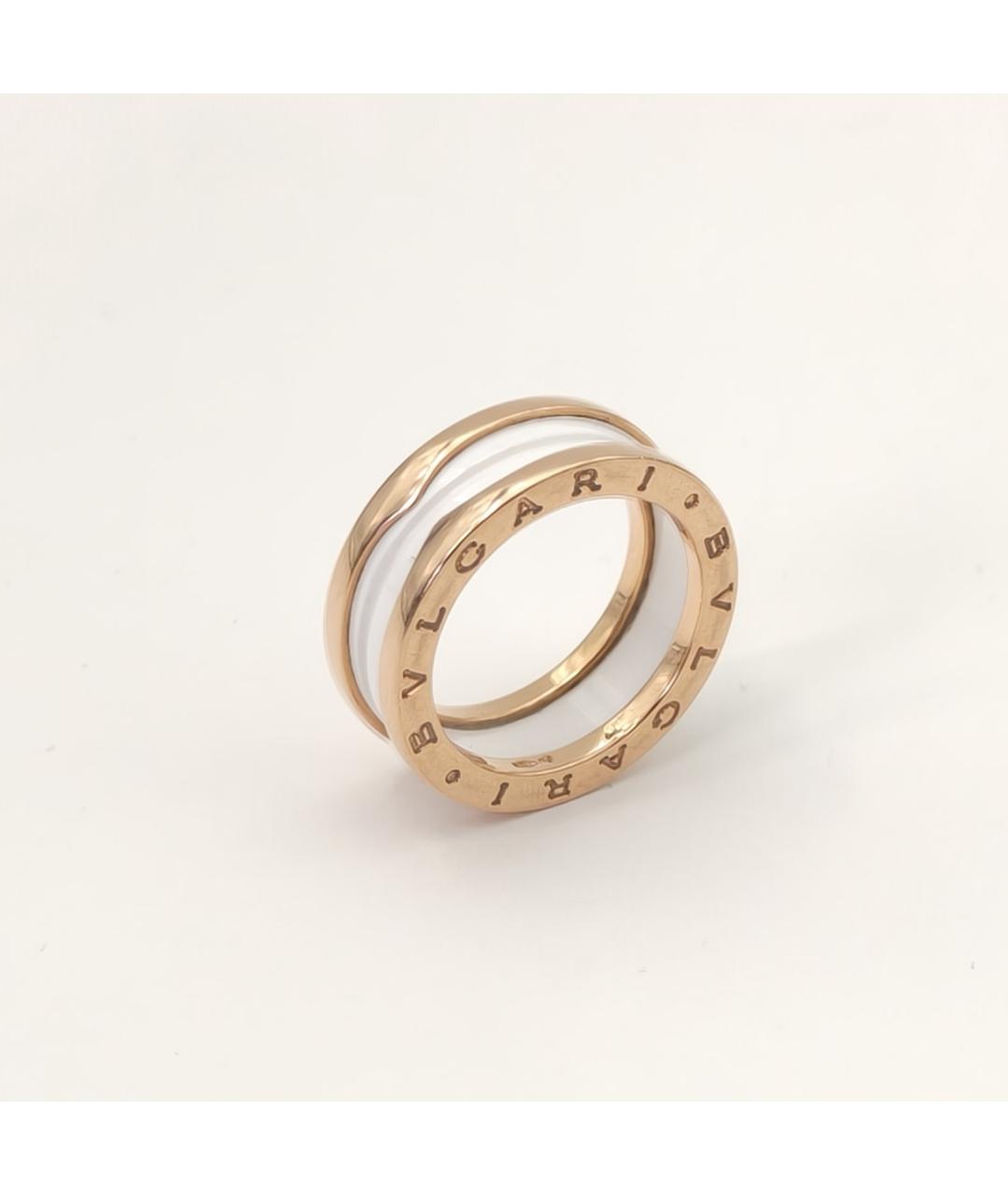 BVLGARI Белое кольцо из розового золота, фото 3