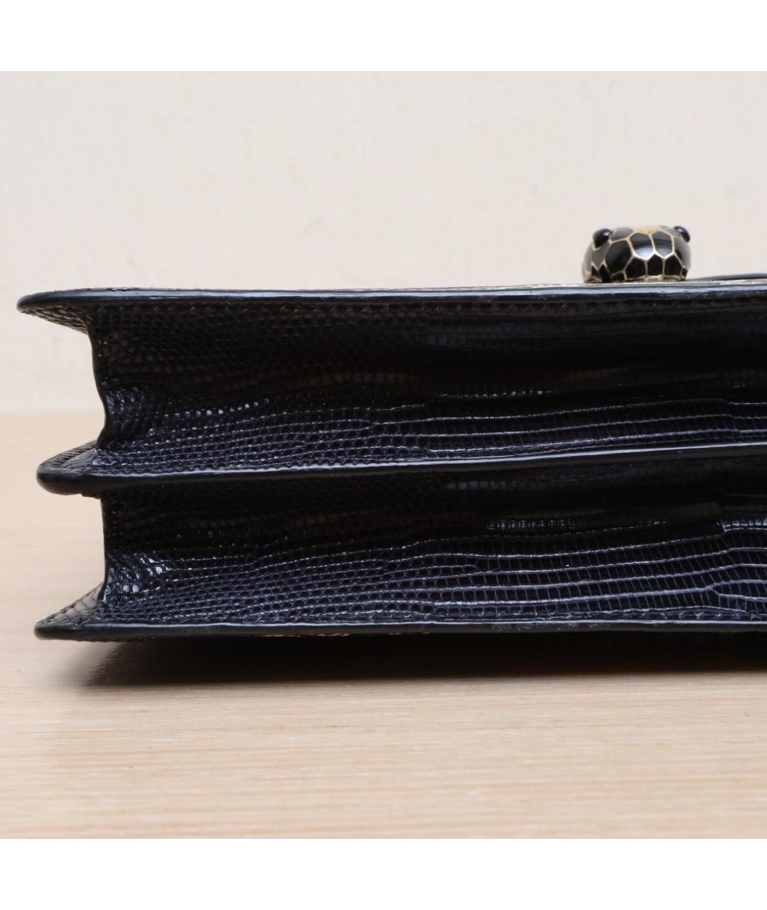 BVLGARI Черная кожаная сумка через плечо, фото 9