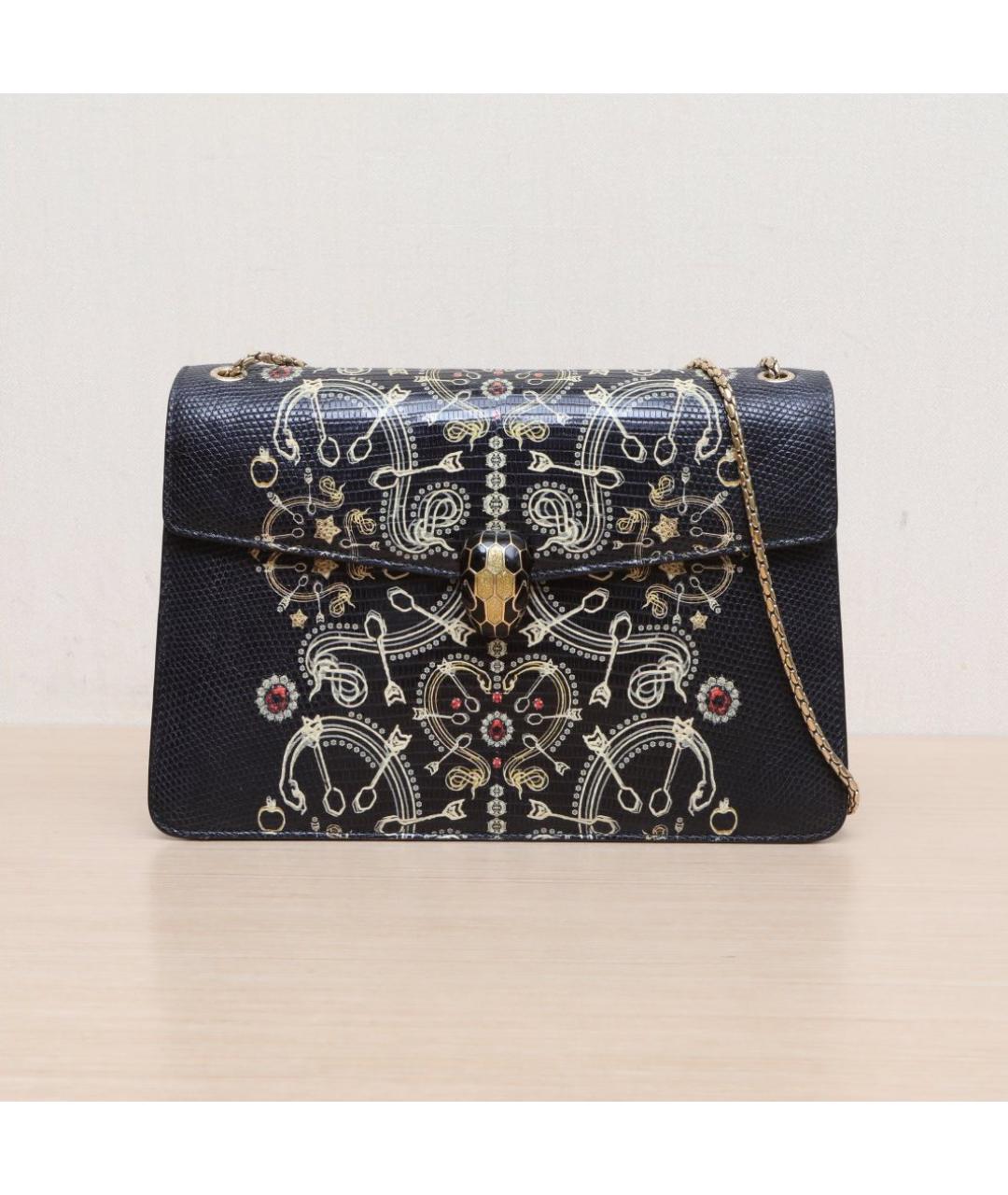 BVLGARI Черная кожаная сумка через плечо, фото 3