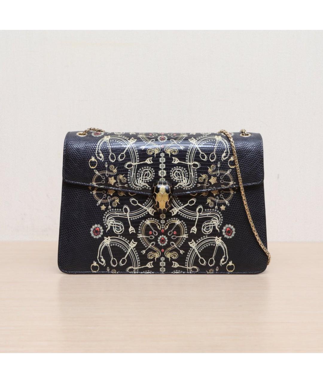 BVLGARI Черная кожаная сумка через плечо, фото 2