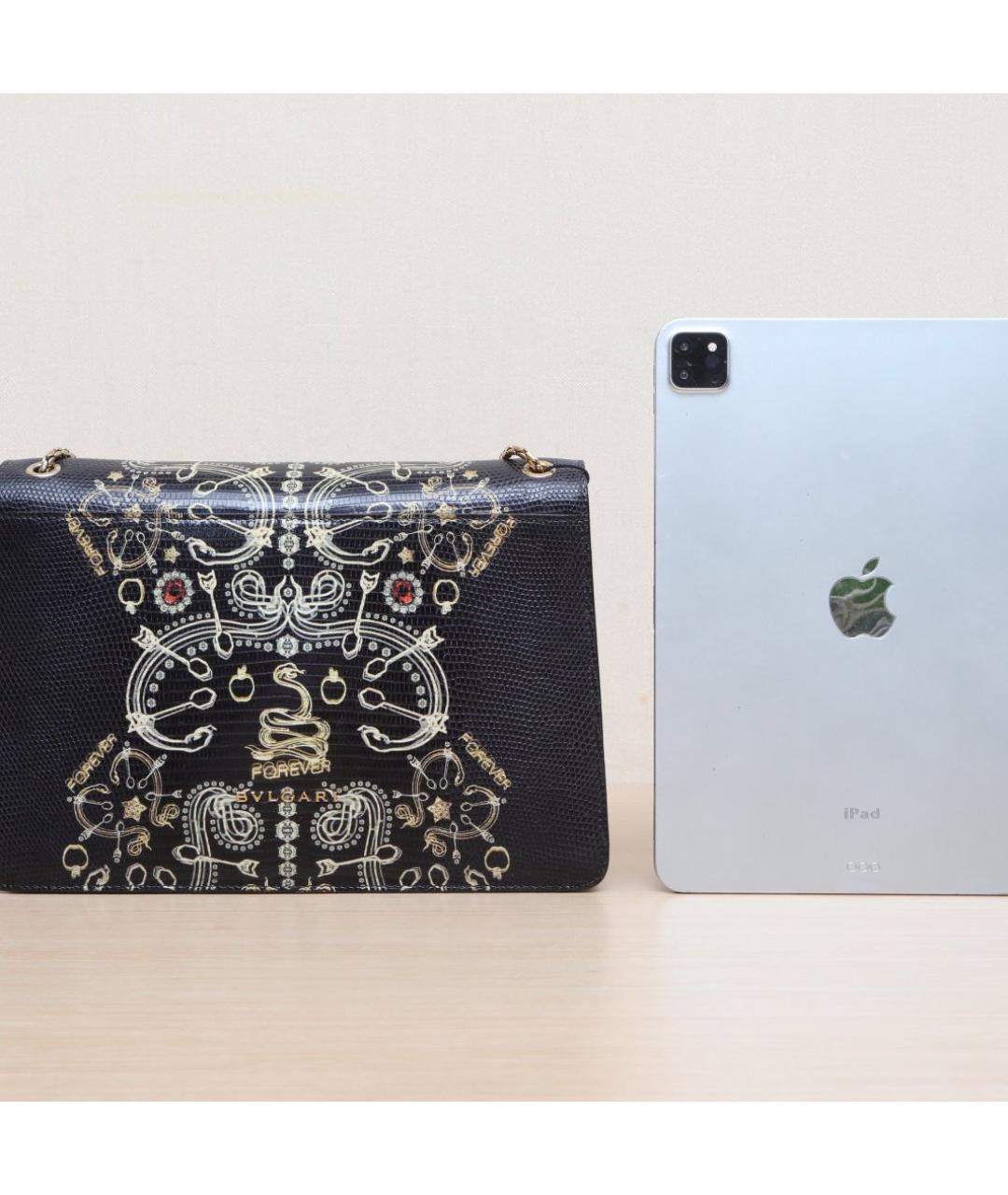 BVLGARI Черная кожаная сумка через плечо, фото 7