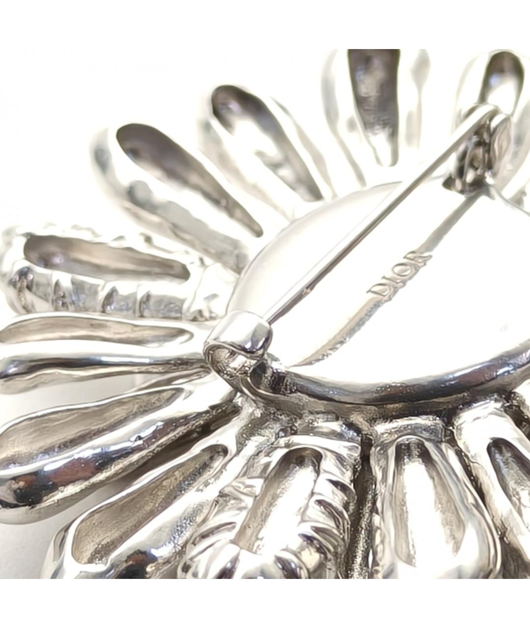CHRISTIAN DIOR Серебряная металлическая булавка / брошь, фото 4