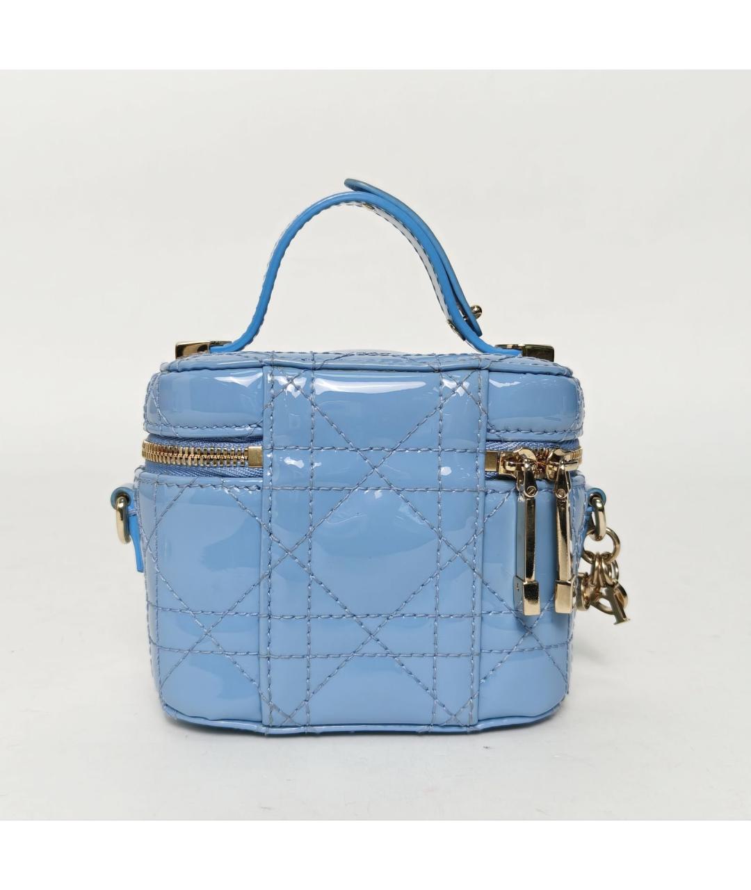 CHRISTIAN DIOR Голубая кожаная сумка через плечо, фото 4