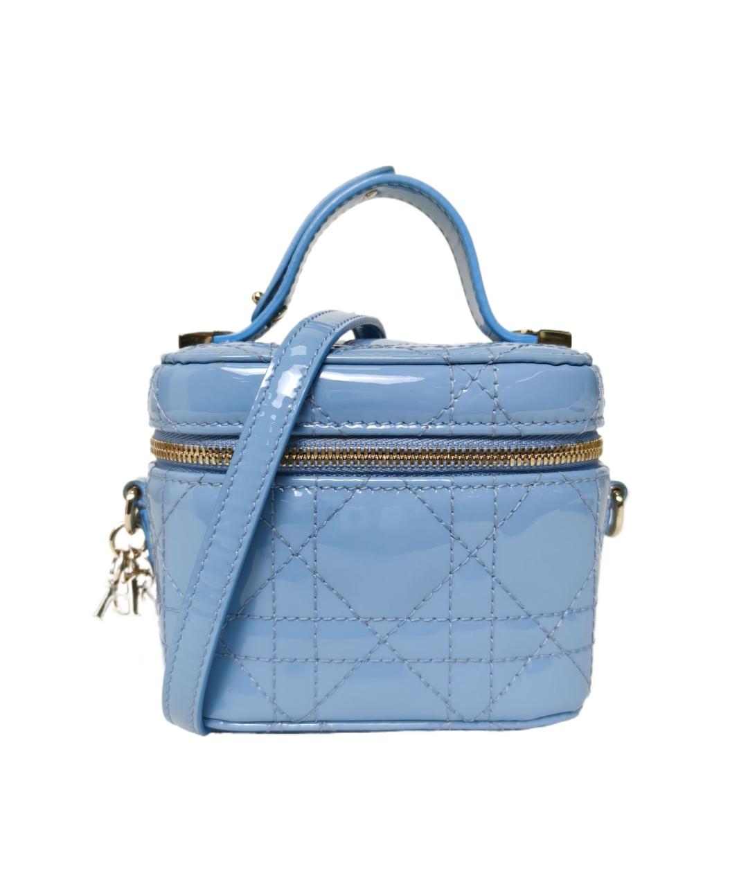 CHRISTIAN DIOR Голубая кожаная сумка через плечо, фото 10