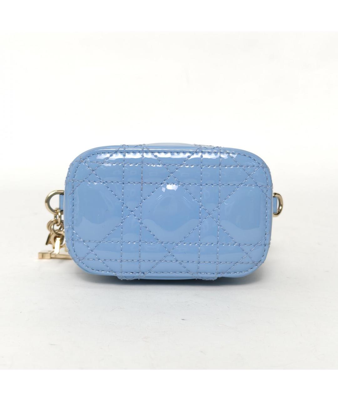 CHRISTIAN DIOR Голубая кожаная сумка через плечо, фото 6