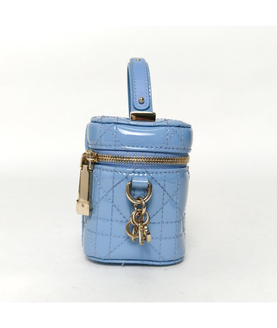 CHRISTIAN DIOR Голубая кожаная сумка через плечо, фото 3