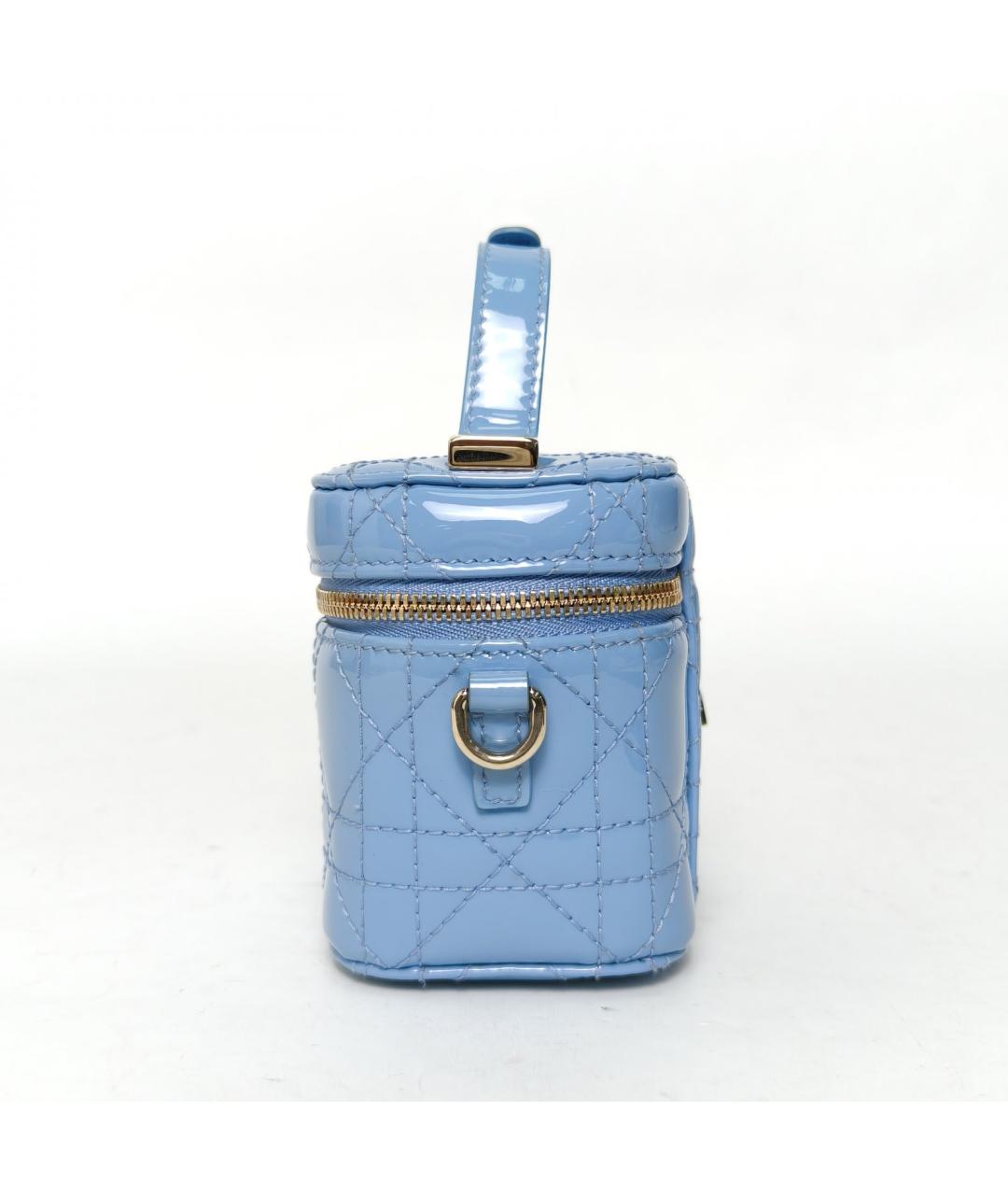 CHRISTIAN DIOR Голубая кожаная сумка через плечо, фото 5
