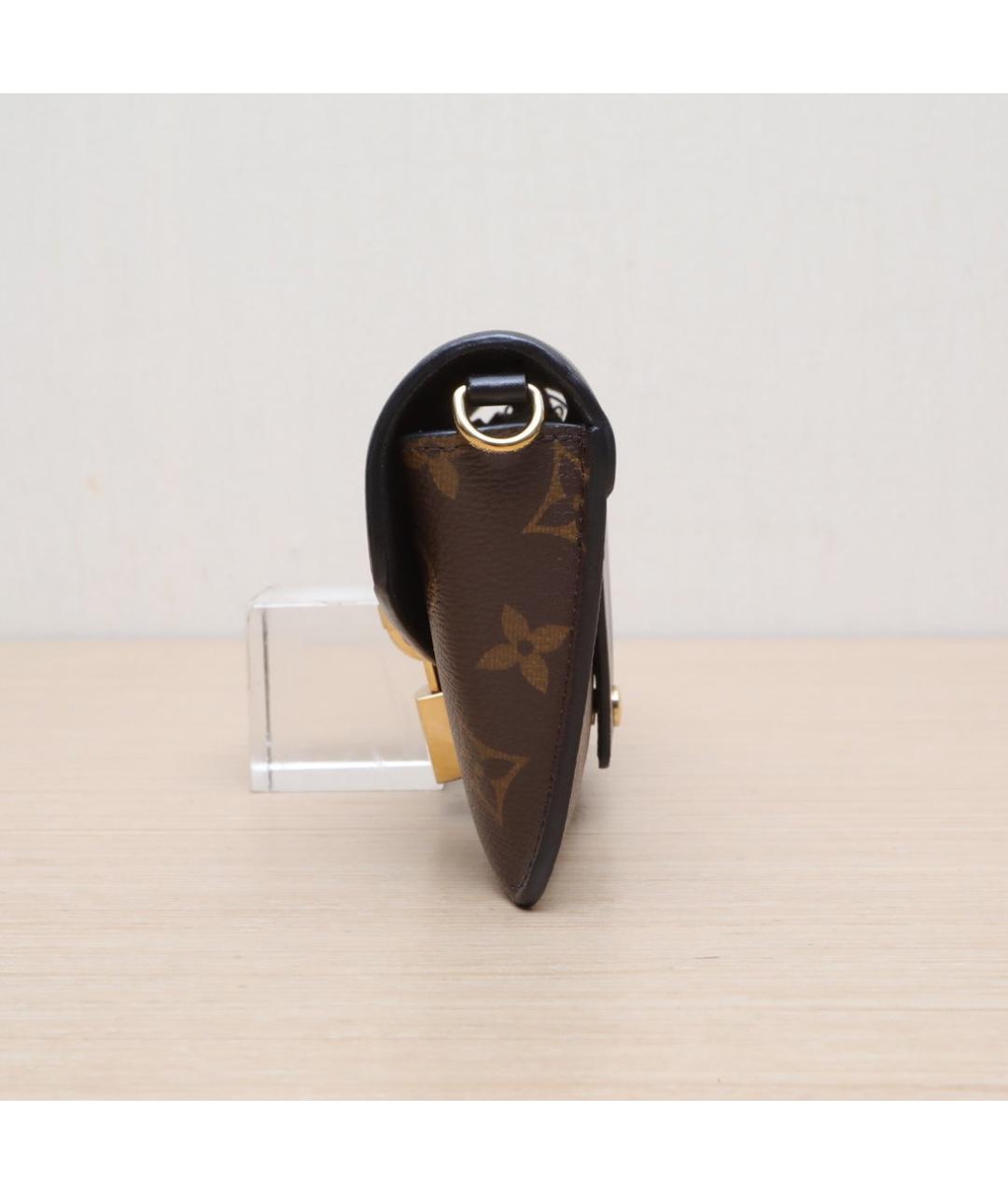 LOUIS VUITTON Коричневая кожаная сумка через плечо, фото 4