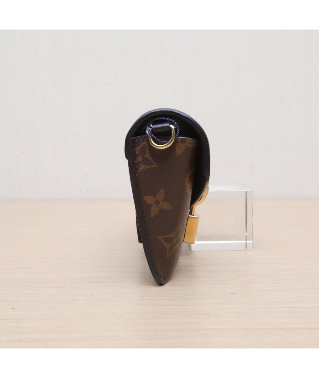 LOUIS VUITTON Коричневая кожаная сумка через плечо, фото 5