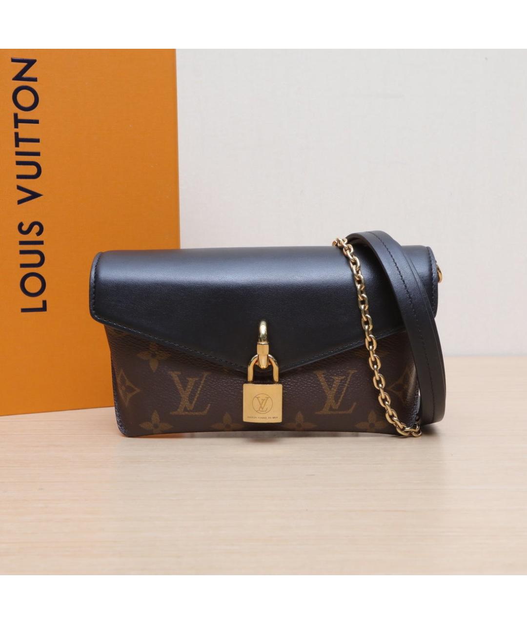 LOUIS VUITTON Коричневая кожаная сумка через плечо, фото 2