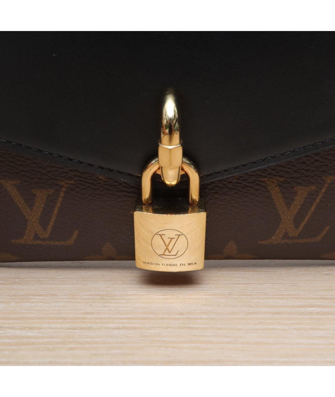 LOUIS VUITTON Коричневая кожаная сумка через плечо, фото 7