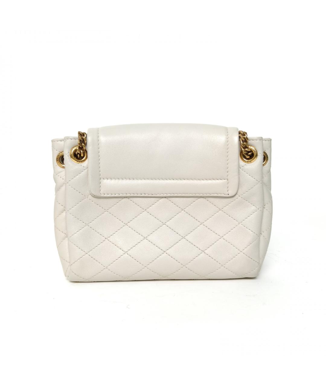 SAINT LAURENT Серая кожаная сумка через плечо, фото 5