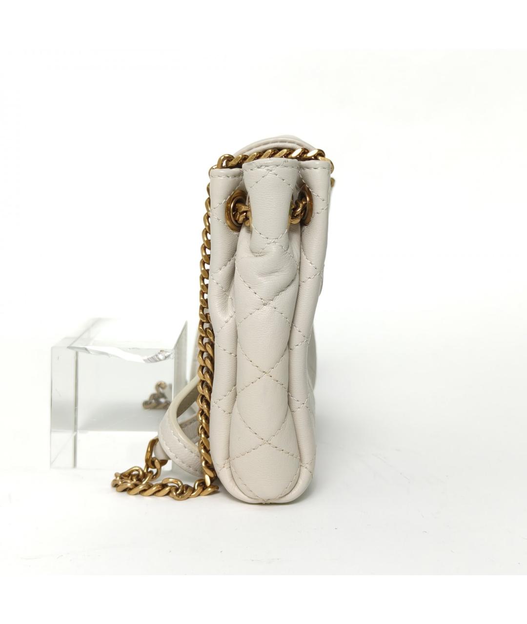 SAINT LAURENT Серая кожаная сумка через плечо, фото 6