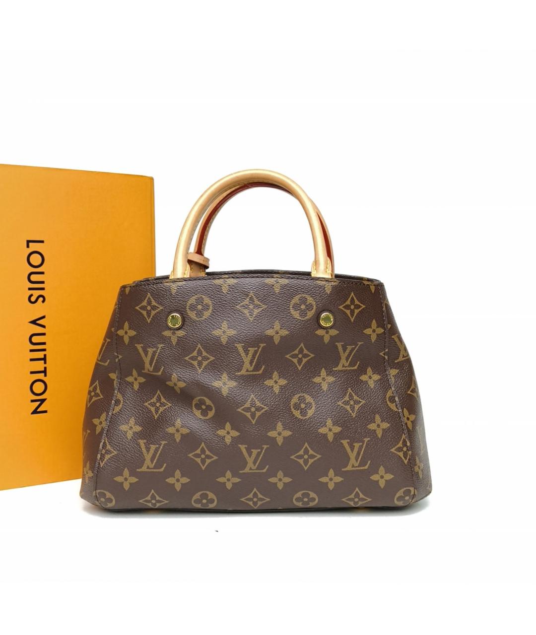 LOUIS VUITTON Коричневая сумка с короткими ручками, фото 8