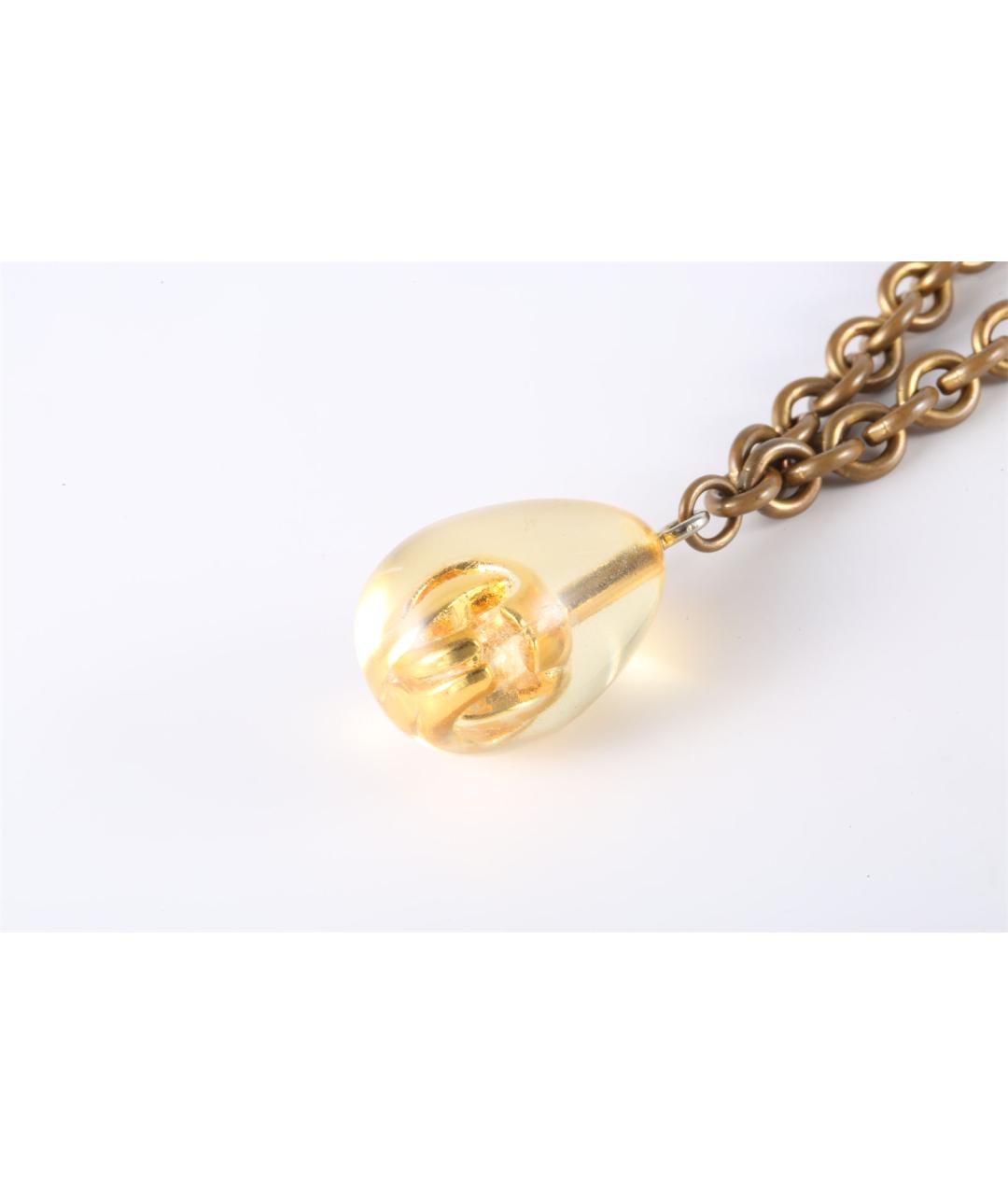 CHANEL Золотое металлическое колье, фото 3