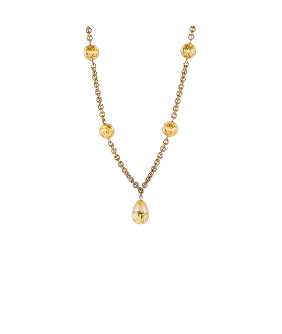 CHANEL Золотое металлическое колье, фото 2